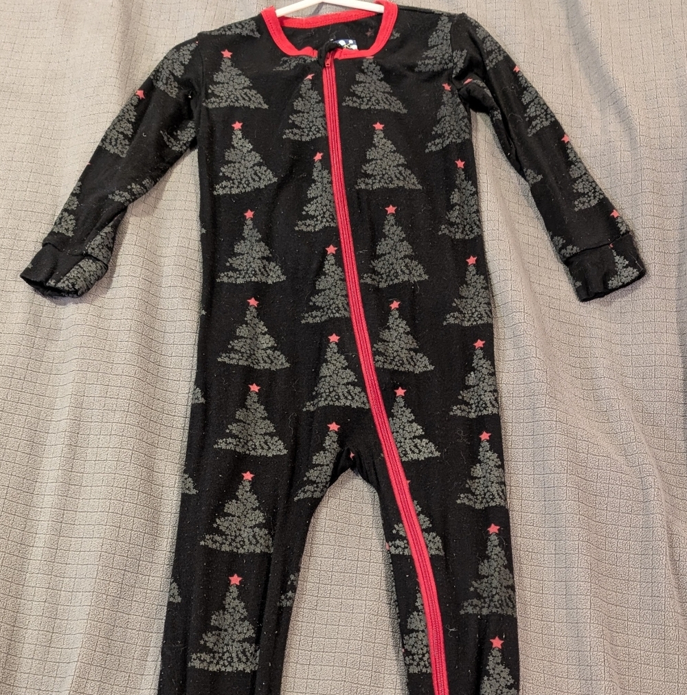 Festive Black and Red Kids One Piece